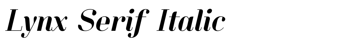 Lynx Serif Italic